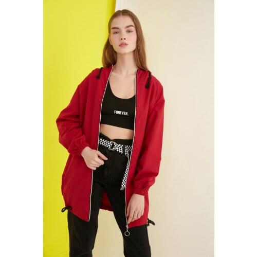 Trendyol Hooded Back Zipper Detail Coat TWOSS20MO0017