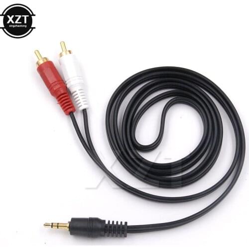1.5M 3.5mm Jack to 2 RCA Audio Cables Stereo 3.5 mm Male to RCA Male Coaxial Aux Cable For Laptop TV DVD Amplifier Mp3 Speakers