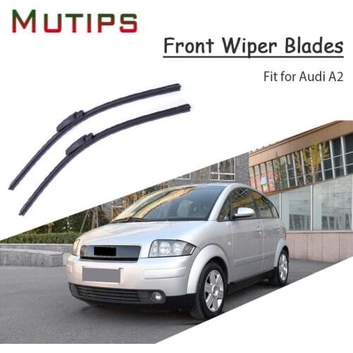 1Set Rubber Car Front Wiper Blade Kit For Audi A2 2002 2003 2004 2005 Accessories Original Windscreen Motor Insert Strip Auto