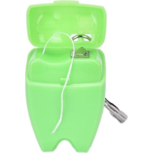 1Pcs Portable Teeth Keychain 15 M Dental Floss For Teeth Cleaning Dental Hygiene Mint Fragrance Color Random Oral Care Kit
