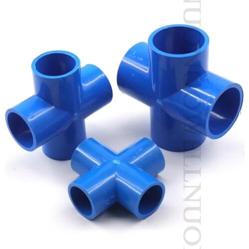 1pcs Big Size PVC Equal 4 Way Cross Joint PVC Pipe Fittings hydroponics Planting Frame Pipe Connectors PVC 4-Way Quick Joint