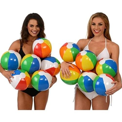 24 Pack Inflatable Beach Ball for Swimming Pool Beach Summer Season Parties Gifts Blown Toys Balls 24"