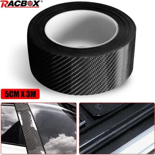 3M 5D Car door sill anti-collision strip Carbon fiber texture sticker Anti-scratching Protective Tape Car Accessories