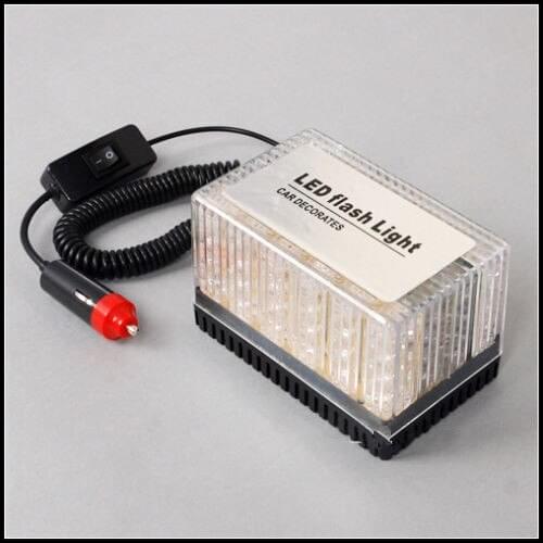 48 LED Amber White Red Car Roof Flashing Flash Strobe Emergency Top Light Warning Lamp have magnet