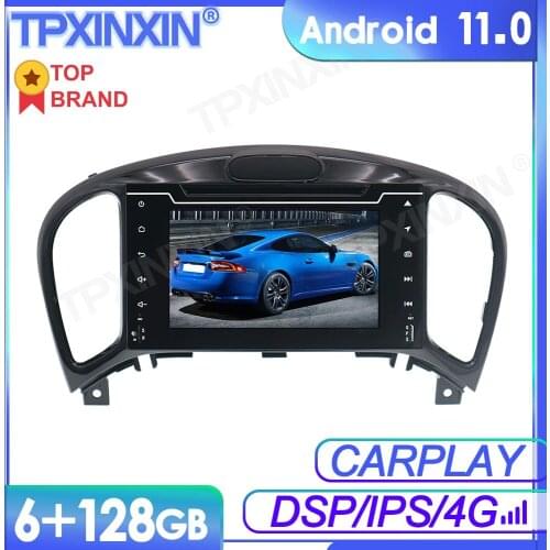 6+128G Android 11 For NIssan Juke 2011 -2017 Car Multimedia Player GPS Navi Audio Stereo Screen DVD Head Unit Tape Recorder