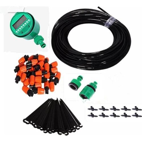 Automatic Micro Drip Irrigation System Garden Irrigation Spray Self Watering Kits Timer With Adjustable Sprinkler