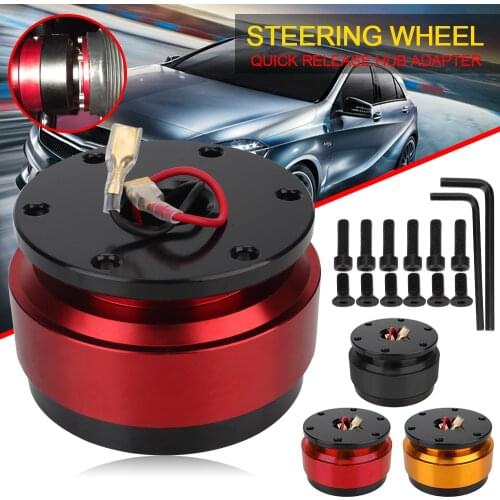 Steering Wheel Snap Off Durable Car Auto Quick Release Car Accessories 6 Hole Hub Adapter Boss Kit Anti-theft Universal Aluminum