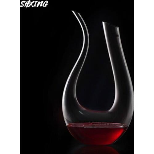 Big U-shaped Handmade Crystal Red Wine Brandy Champagne Glasses Decanter Bottle Jug Pourer Aerator for Family Bar