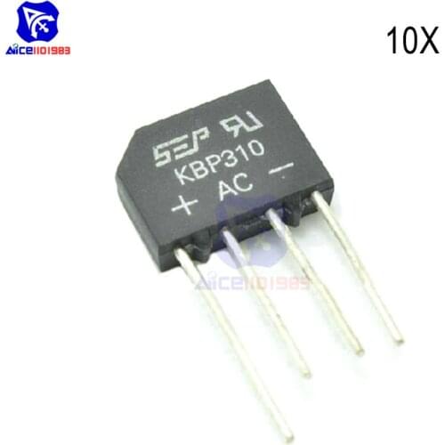 10 PCS/Lot IC Chips KBP310 SIP-4 3A 1000V Bridge Rectifier Diode Original Integrated Circuit