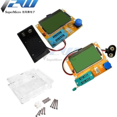 Mega328 LCD Digital Transistor Tester LCR-T4 Digital Capacitance Triode Backlight LCD Display for MOSFET/JFET/PNP/NPN Driver