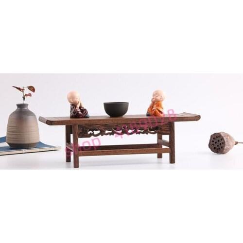 Solid wood chicken wing wood, yi zi type curio shelves, ornament pendulum rack