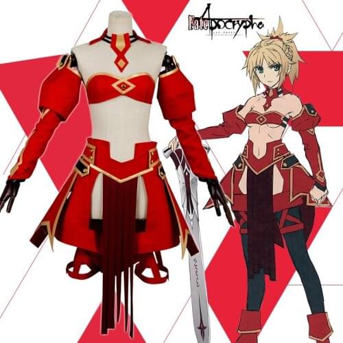 Fate Grand Order Astolfo Costume Fate Apocrypha Saber of Red Mordred Cosplay Costume Women Game Cosplay Costume Full Set