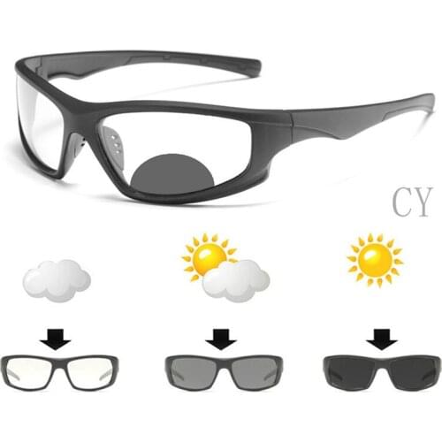 Photochromic Bifocals Reading Sunglasses for Women Men Look Near Far Sports Presbyopia Glasses Magnifier Driver Eyeglasses FML