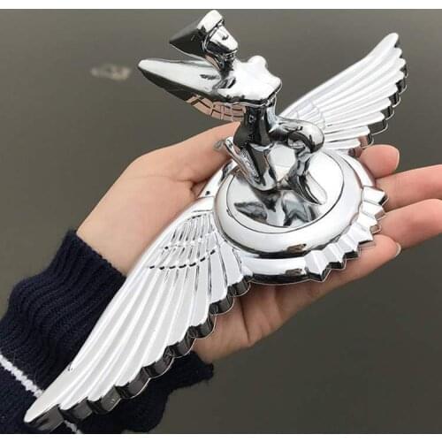 Chrome Metal Nymph Wing Goddess Eagle Car Hood Ornament Emblems Badge Sticker