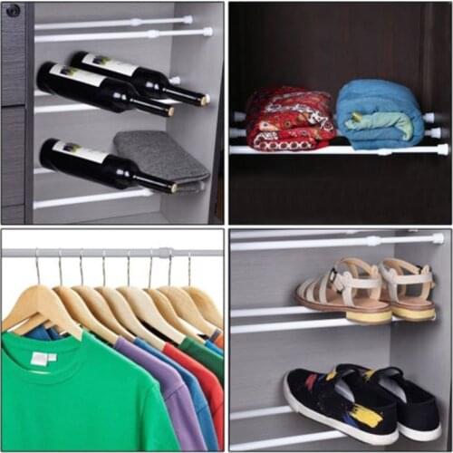 Curtain Rail Pole Rod Telescopic Tension High Carbon Steel Extendable For Bathroom Hot Household Merchandises