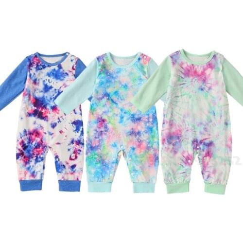 New Born Baby Romper Newborn Boy Girl Tie-dye Rompers Baby Cotton Autumn Spring Clothes for Kids Long Sleeve Outfits 0-24 Months