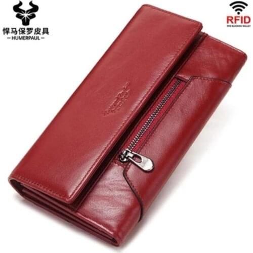 Cow Leather Rfid Genuine Leather Wallets Men Wallet Credit Business Card Holders Vintage Brown Leather Wallet Purses Quality