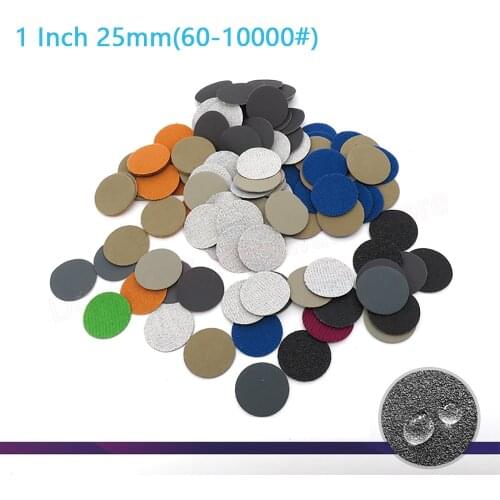 1 Inch Flocking Disc Sandpaper 25mm Wet And Dry Grinding 60-10000 Grit Round Abrasive Sandpaper Used For Antique Polishing