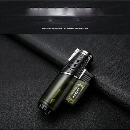 Inflatable Windproof Direct Lighter Creative Mens Cigarette Lighter High Firepower Point Cigar Briquets Et Accessoires Fumeurs