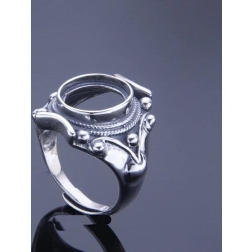 11*13mm 925 STERLING SILVER men Semi Mount Bases Blanks base blank Pad ring Setting wedding jewelry findings diy A4971