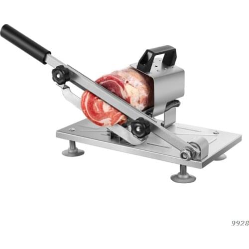 Food Cutter Slicing Machine Stainless Steel Spring Automatic Meat Delivery Non-slip Handle Easily Cut Frozen Meat