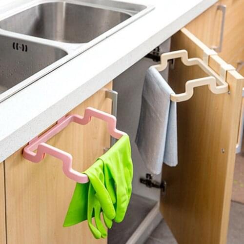 Portable Kitchen Garbage Bag Holder Rack Hanging Kitchen Cupboard Cabinets Storage Holders Towel Rubbish Bag Bathroom Storage