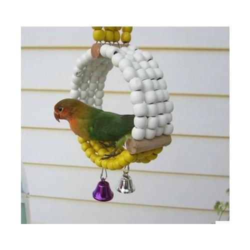Pet Bird parrot bird toy bird supplies swivel ladder chew toy parrot swing bar ladder elevated station 15cm