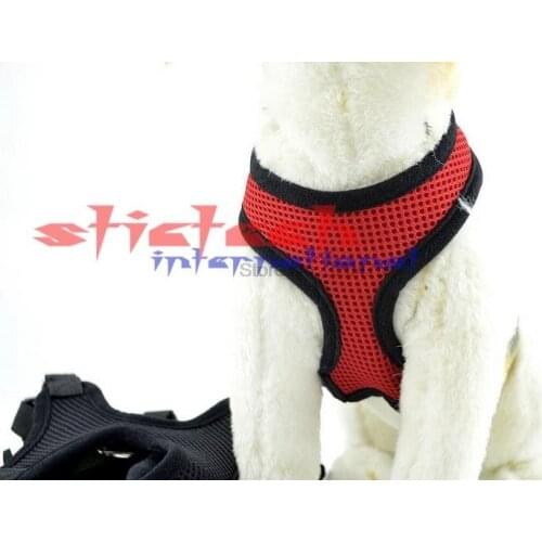 By dhl 100pcs Adjustable Soft Breathable Dog Harness Nylon Mesh Vest Harness for Dogs Puppy Collar Cat Pet Dog Chest Strap Leash
