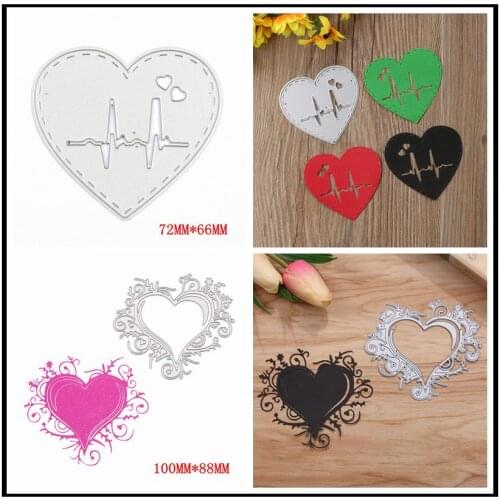 Heart Metal Cutting Dies Stencils Scrapbooking Album Paper Cards Craft Decoration DIY Handcraft Embossing Template New Die-Cut