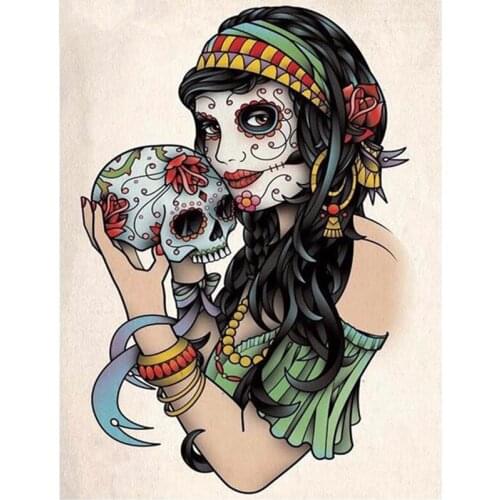 Skeleton woman embroidery diamond painting cross stitch Halloween diamond mosaic wall decoration wall decoration