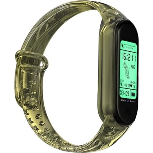 Silicone Wrist Strap Discoloration Wristband Replacement Washable Watch Band Bracelet Accessories for mi 3 4