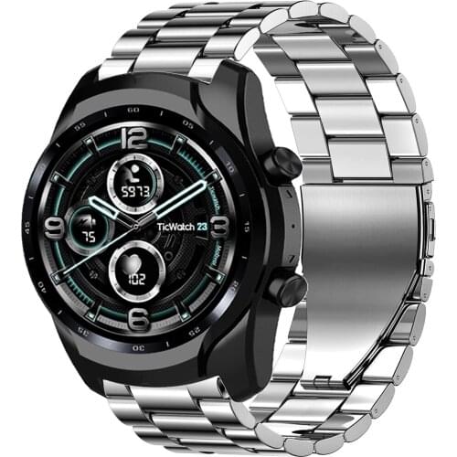 Correa steel Strap For Ticwatch Pro 3 GPS 4G/LTE 2020 GTX E2 S2 metal Band For Ticwatch 2/E/C2 wristband Replacement Bracelet