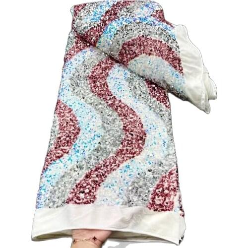 Stretch Mesh Sequins Tulle Lace Top Quality Shinny Fabric JRB-5.2181103 Nigerian Material for Fashion Show Dress