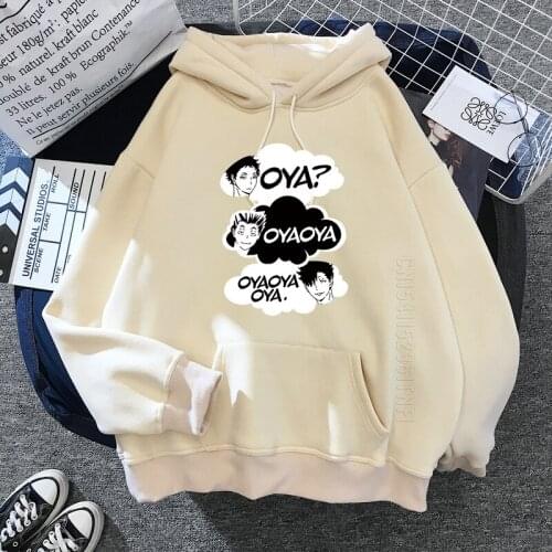 Oya Oya Oya Haikyuu Hoodies Men Kuroo Anime Bokuto Manga Shoyo Volleyball Novelty Hoodie Male Sweatshirt Streetwear