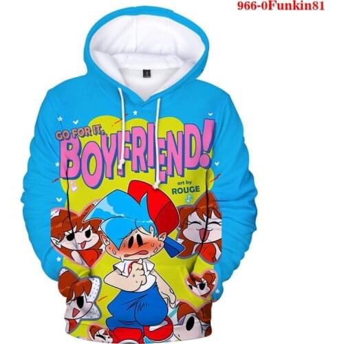 Streetwear Friday Night Funkin Hoodies Men and Women 3D Print Pullover Game Sweatshirts Harajuku Streetwear Spring Winter Hooded