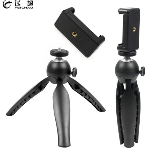 1/4" Mini Tripod Tabletop for Mobile Phone Stand Holder for Gopro Hero 9 8 5 Action Camera Ball Head Mount Handgrip Vlog Bracket