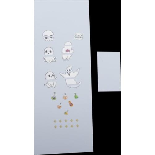 Pack of 1 Specter Shape Ukulele Decal 3x4cm Ukulele Instrument Sticker Decal