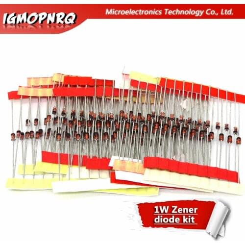 15values*10pcs 150pcs 1W Zener diode kit DO-41 3V-30V 3V 3.3V 3.6V 3.9V 4.7V 5.1V 5.6V 6.2V 10V 12V 13V 15V 18V 27V 30V