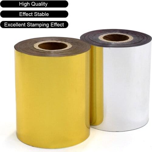 2Rolls Wide 8cmx120m Gold Hot Stamping Foil Papers for CNC Leather PU Bronzing Marking Machine Custom Design DIY