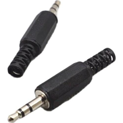20PCS 3.5mm Double track plug PHONE HEADSET male plugs Connector for video Free shipping