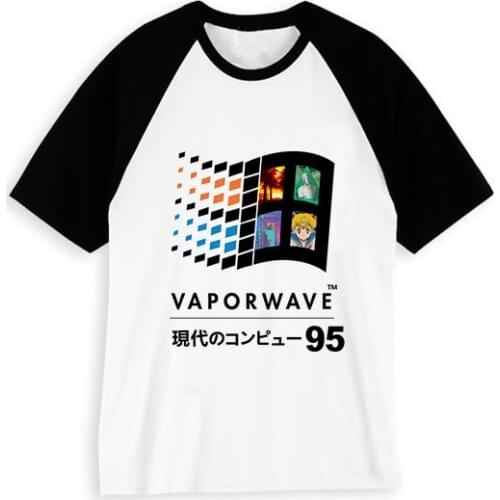 2018 Vaporwave T-shirt Men Japan Vaporwave Aesthetic Vapor Wave T Shirt Men Fashion Tshirt Boy Short Sleeve Tee Shirt Man Women