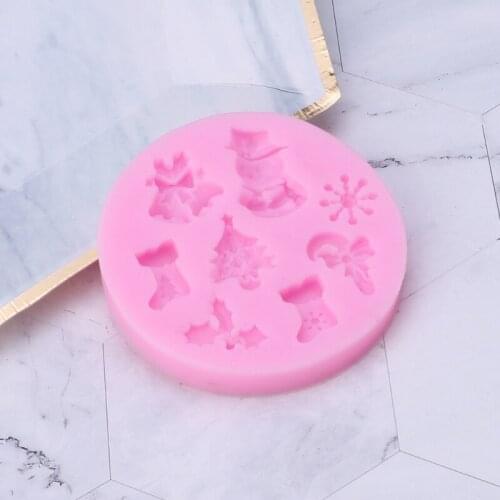 3D Xmas Snowman Fondant Cake Chocolate Sugarcraft Mold Mould Silicone Cutter New wholesale