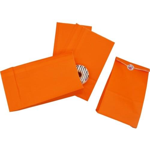 5pcs Solid color Kraft paper bags Gift Candies Package Bag sachets for Wedding Birthday Biscuit Food Gift Wrapping Supplies