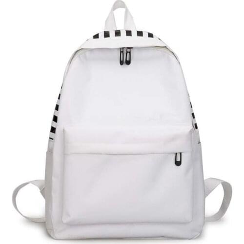 6PCS / LOT School Backpacks for Teenage Girls Simple Canvas Backpack Female Casual Travel Mochila Feminina