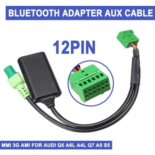 Car MMI 3G AMI Wireless bluetooth AUX Audio Adapter Cable MMI Socket Interface Audio Input For Audi Q5 A6L A4L Q7 A5 S5