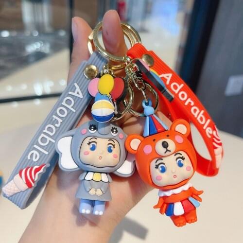 Baby Elephant Bear Keychain Fashion Bag Pendant Trend Couple Accessories Car Keychain