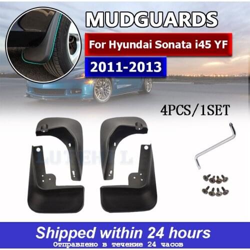 Styled Molded Car Mud Flaps For Hyundai Sonata i45 YF 2011 2012 2013 Mudflaps Splash Guards Flap Mudguards Car Styling