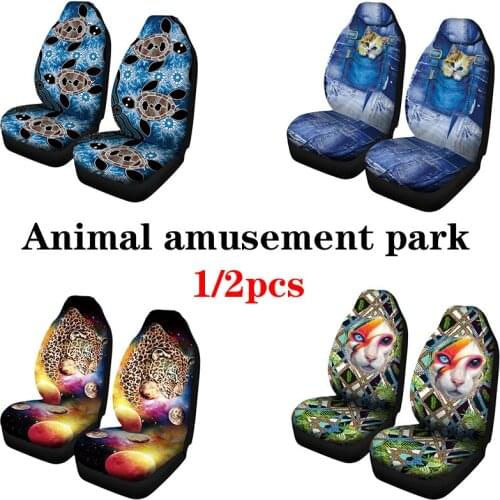 AIMAAO Car seat cover auto accessories car front 3D printing suitable for most cars comfortable all seasons