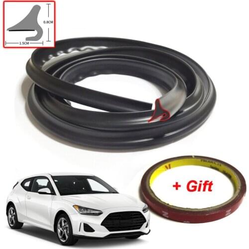 For Hyundai Veloster 2019-2022 DIY Car Seal Strip Windshied Spoiler Filler Protect Edge Weatherstrip Strip Sticker Accessories