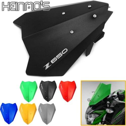 For Kawasaki Z650 Z 650 Z-650 2017 2018 2019 2020 Motorcycle Windscreen Windshield Wind Deflector Bracket Mount Protector Cover